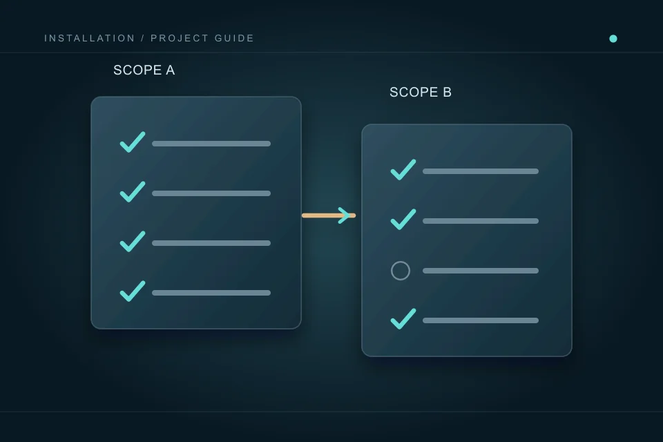 Two proposals have different included and unresolved scope items, rather than a price-only ranking.